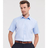 Russell Collection Short Sleeve Herringbone Shirt