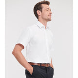 Russell Collection Short Sleeve Herringbone Shirt