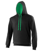 Awdis Just Hoods Varsity Hoodie - Jet Black/Kelly Green*