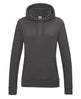 Awdis Just Hoods Women's College Hoodie - Charcoal