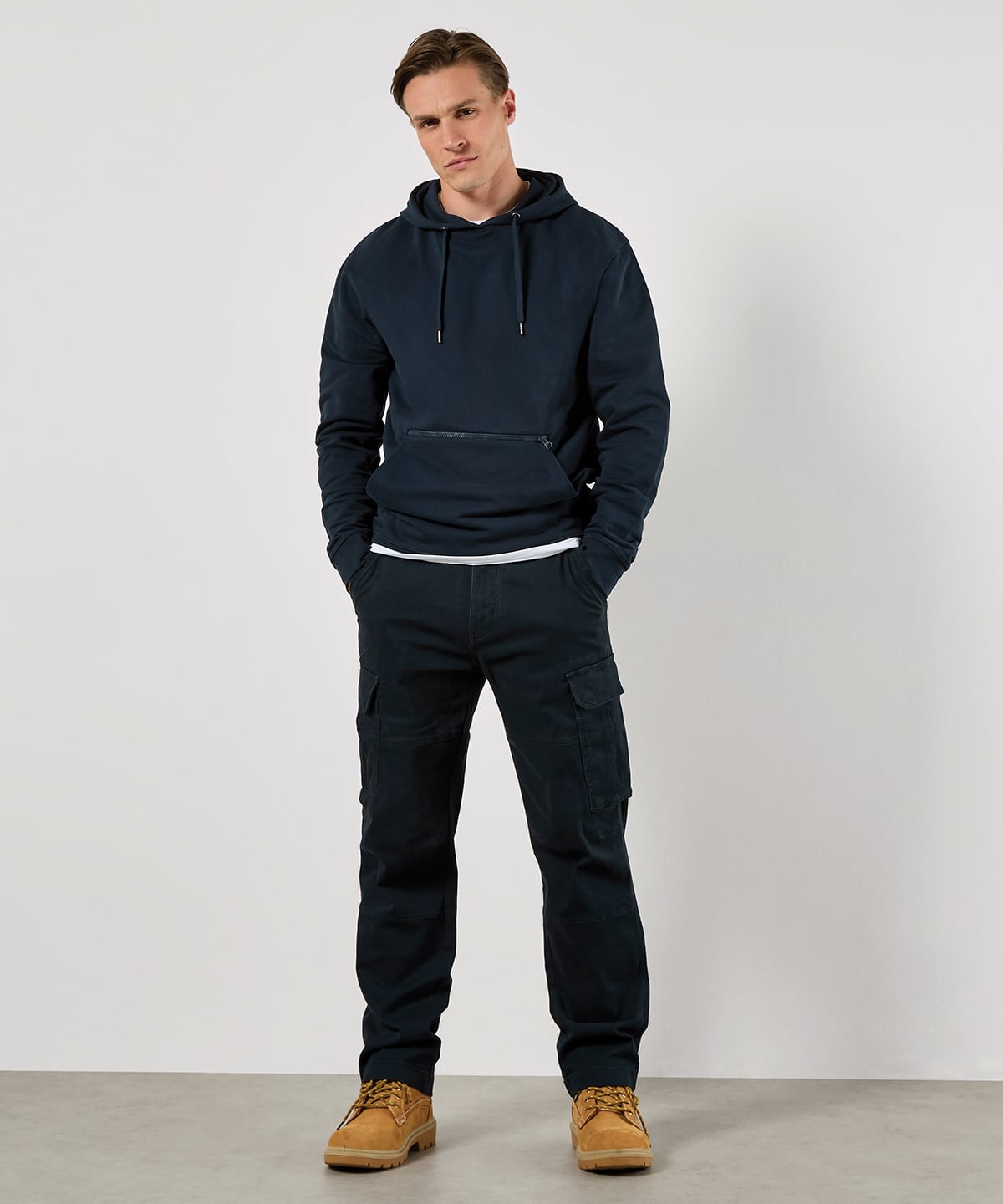Kustom Kit KK338 Regular Fit Piqué Hoodie With Zipped Pocket