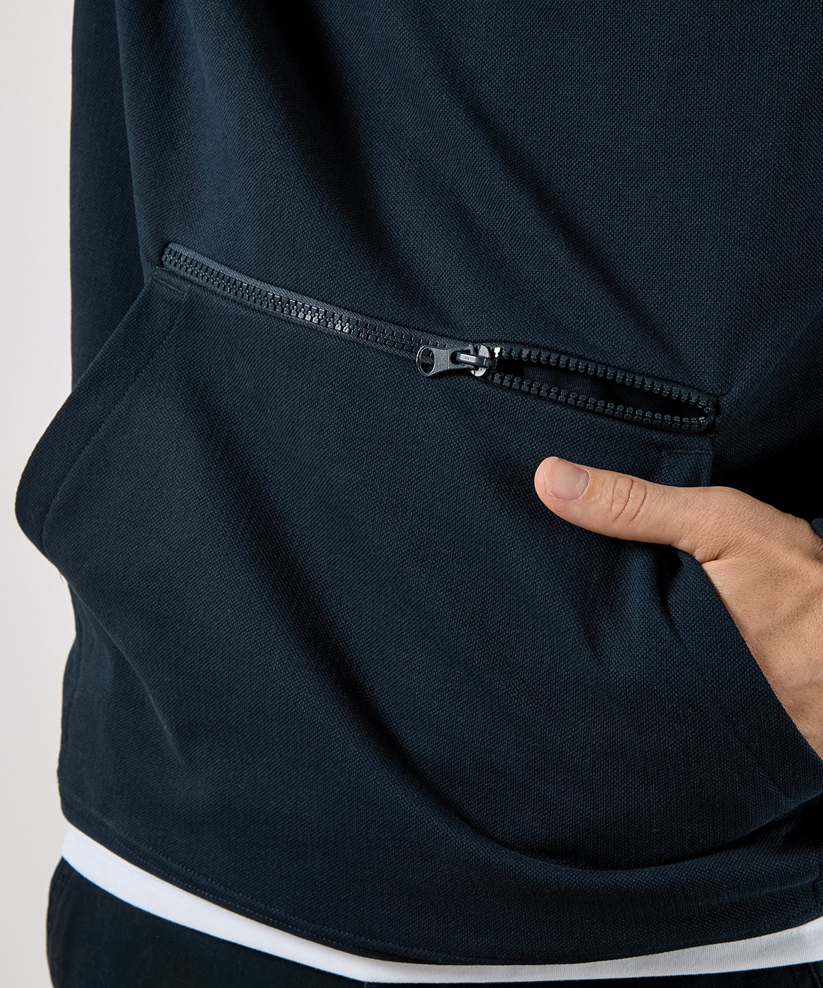 Kustom Kit KK338 Regular Fit Piqué Hoodie With Zipped Pocket