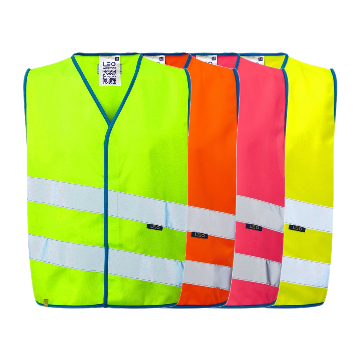 Leo Workwear NEONSTARS Leo EcoViz Childrens Waistcoat (EN 17353)