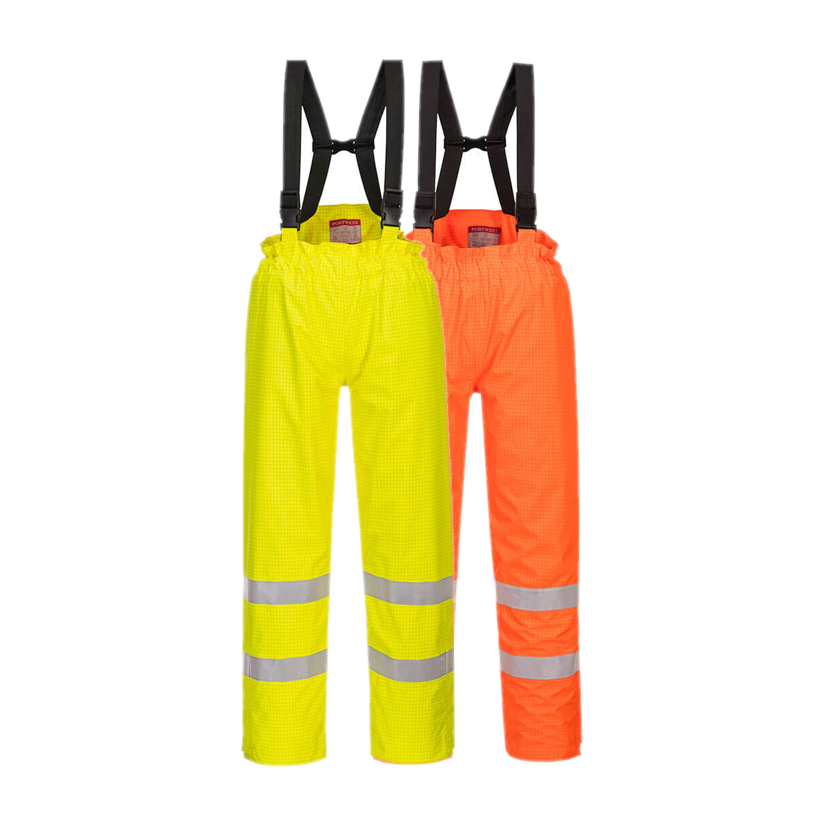 Portwest Bizflame Rain Lined- Hi-Vis Antistatic FR Trouser