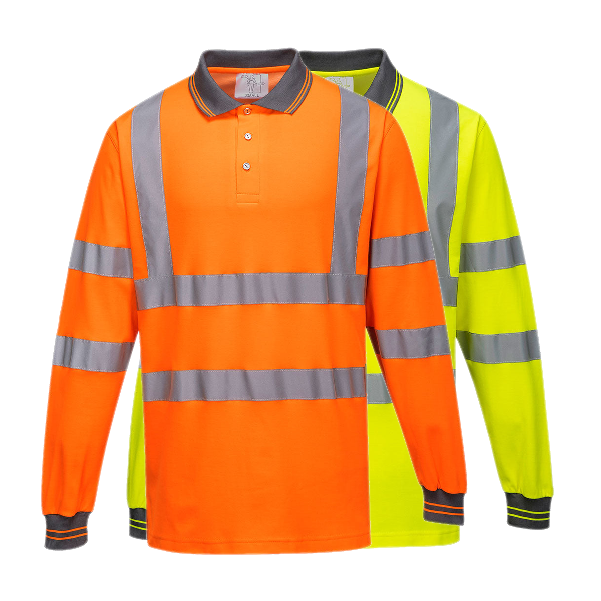 Portwest Hi-Vis Cotton Comfort Polo Shirt L/S
