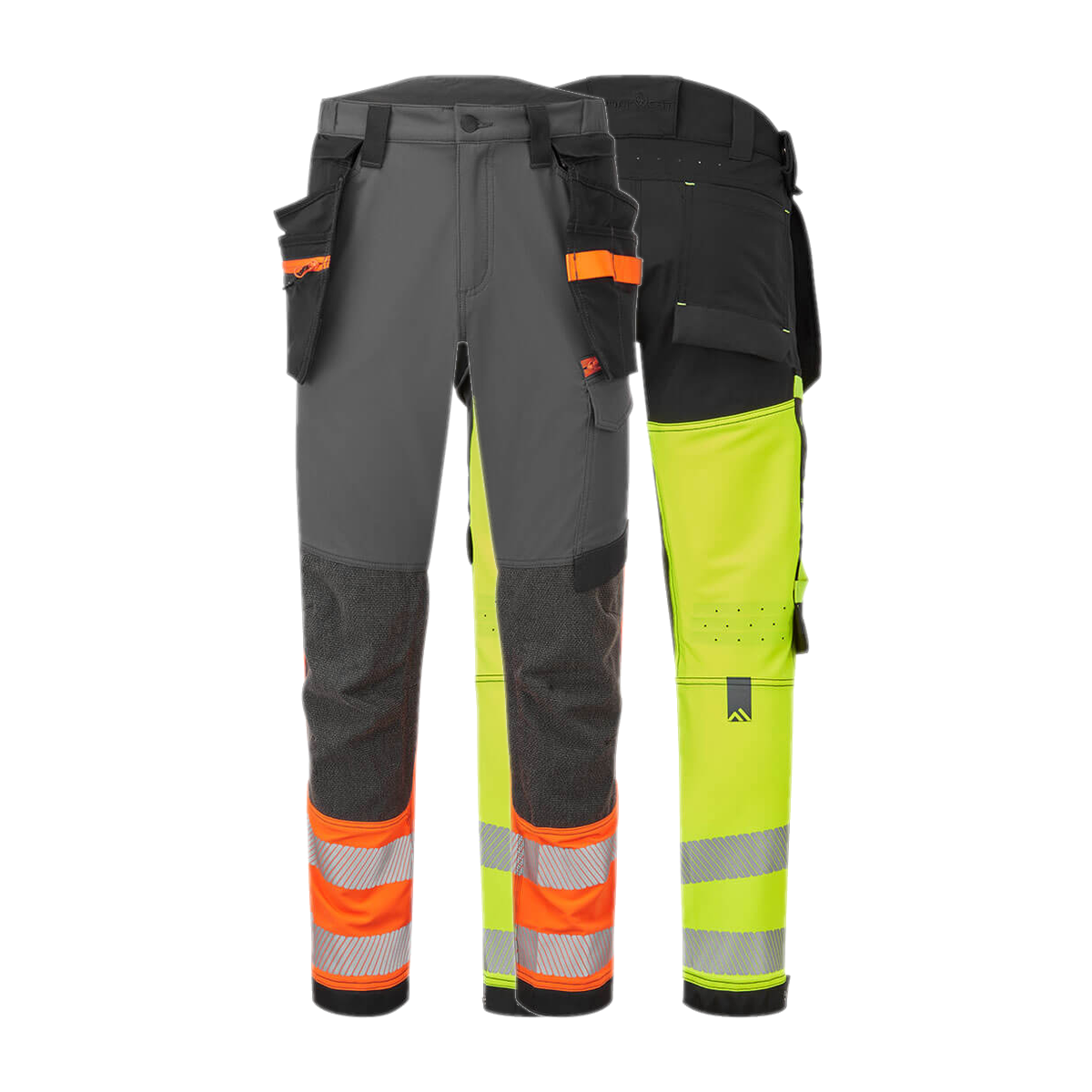 Portwest EV4 Hi-Vis Stretch Detachable Holster Class 1 Trousers
