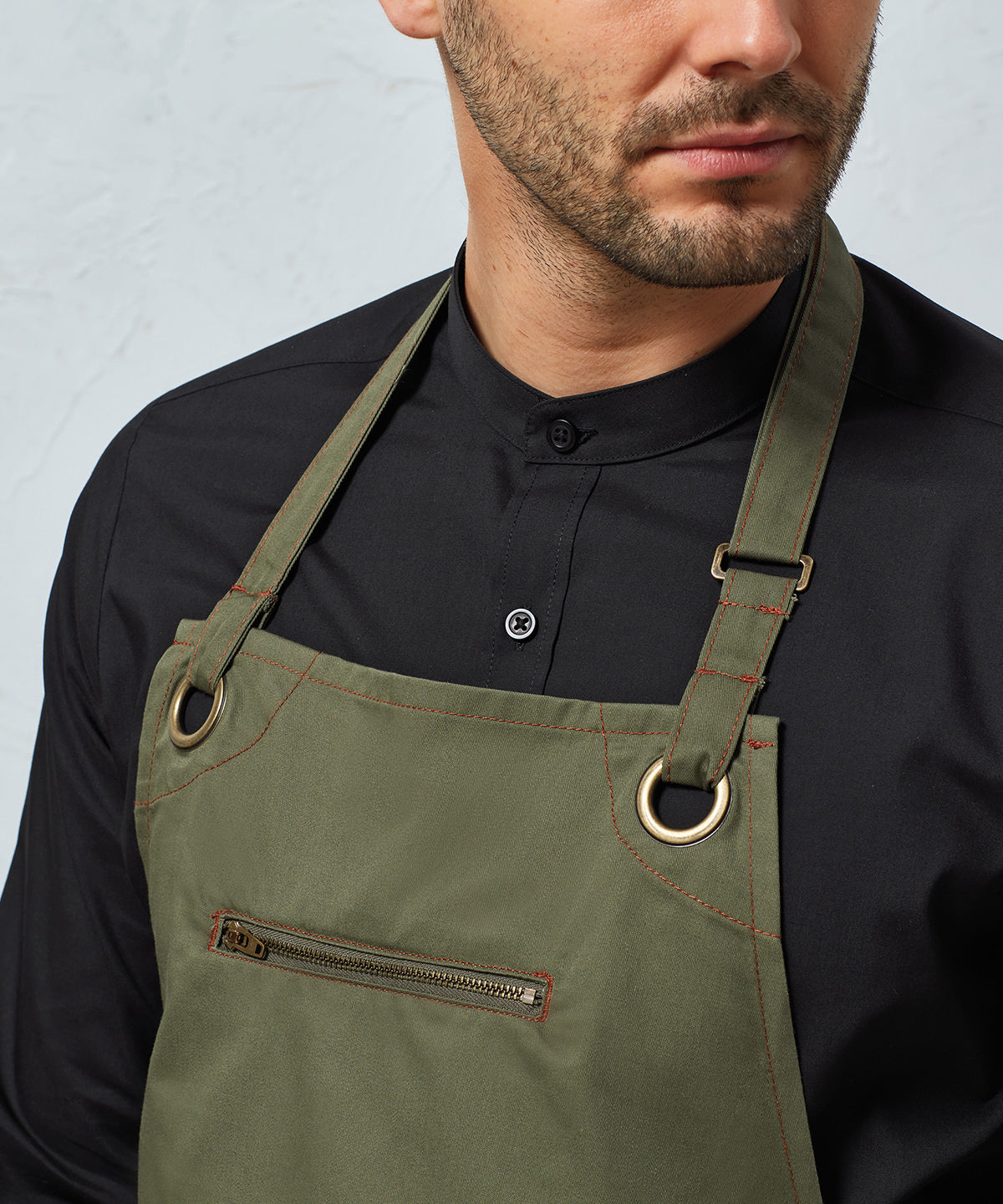 Premier Barley Contrast Stitch Bib Apron