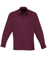 Premier Long Sleeve Poplin Shirt - Aubergine