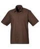 Premier Short Sleeve Poplin Shirt - Brown