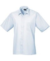 Premier Short Sleeve Poplin Shirt - Light Blue