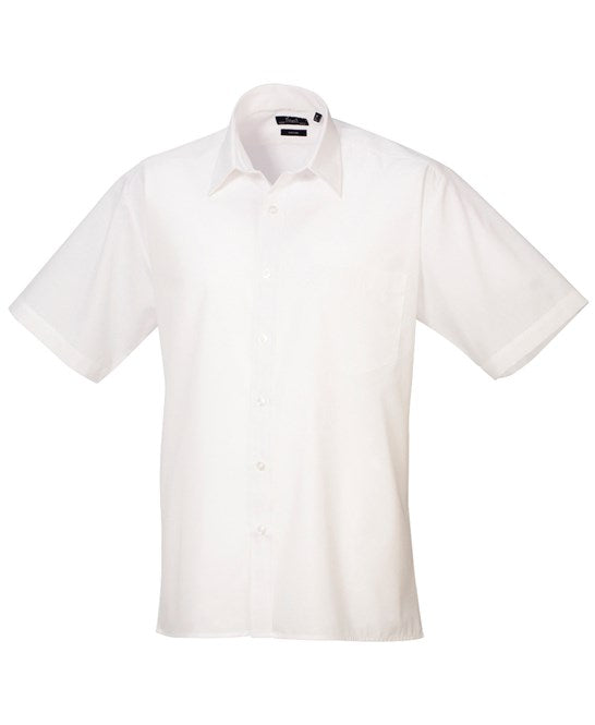 Premier Short Sleeve Poplin Shirt - White