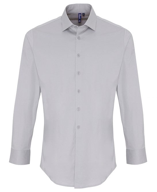 Premier Stretch Fit Cotton Poplin Long Sleeve Shirt