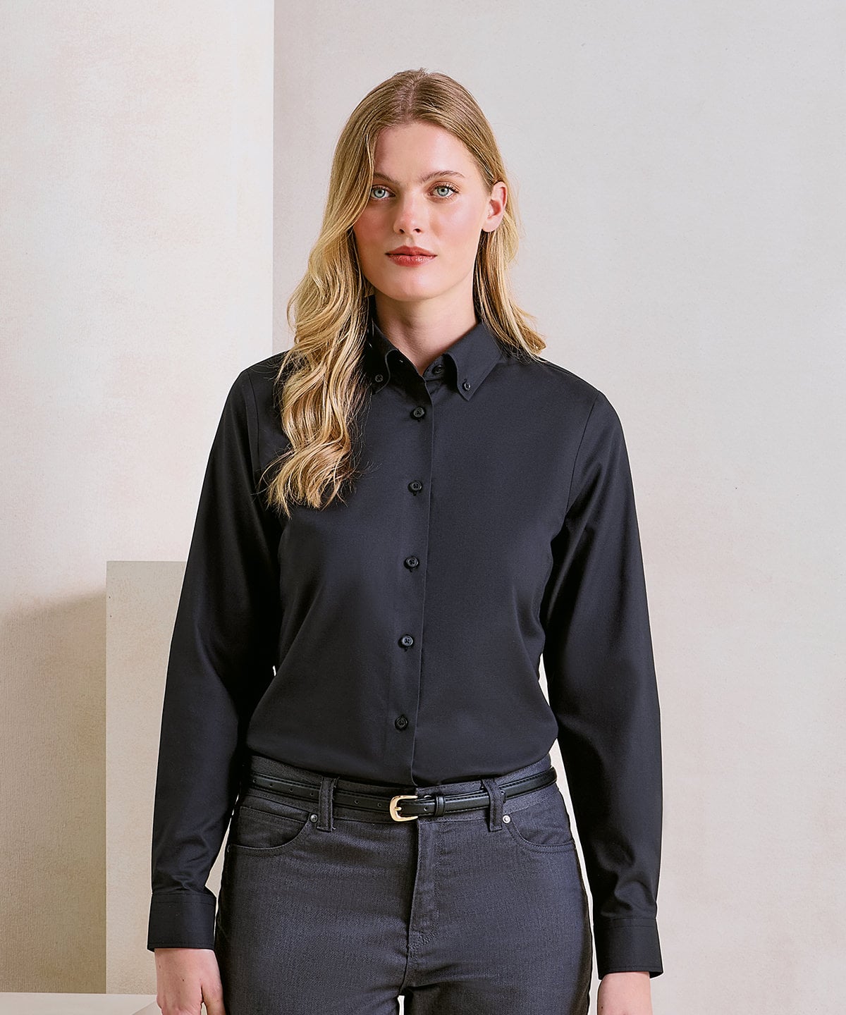 Premier PR384 Women’s ‘supreme’ Oxford Long Sleeve Shirt