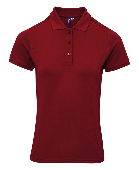 Premier Women's Coolchecker® Plus Piqué Polo - Burgundy