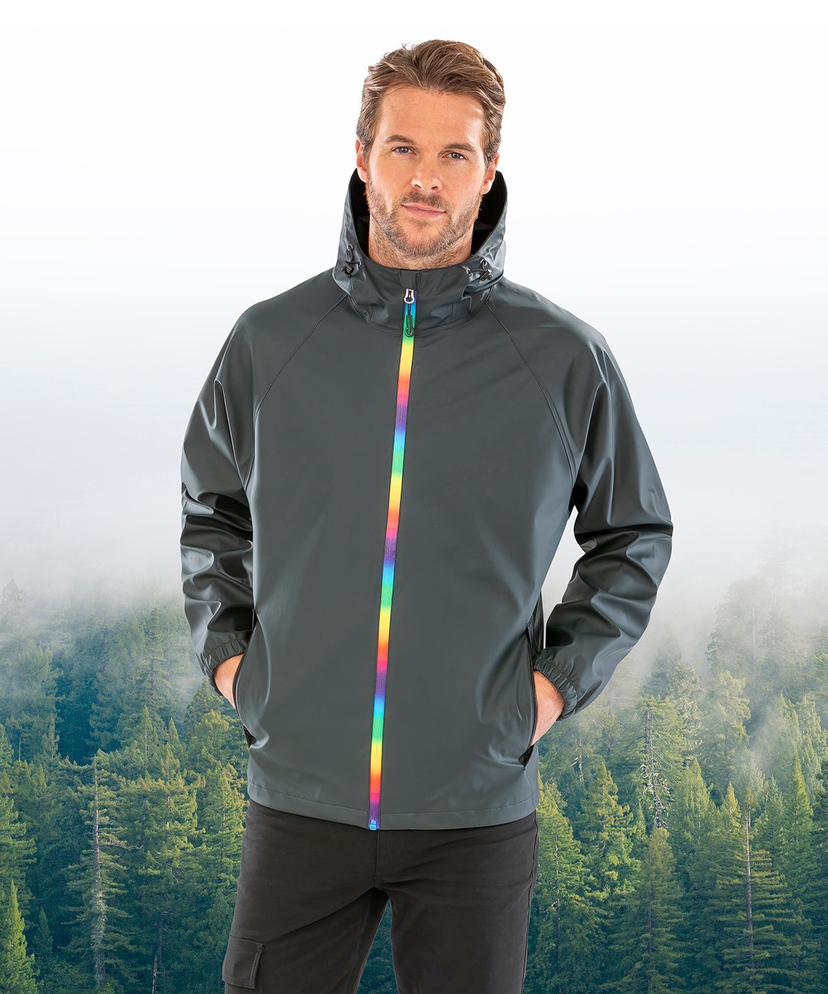 Result Genuine Recycled Prism Pu Waterproof Jacket With Recycled Backing