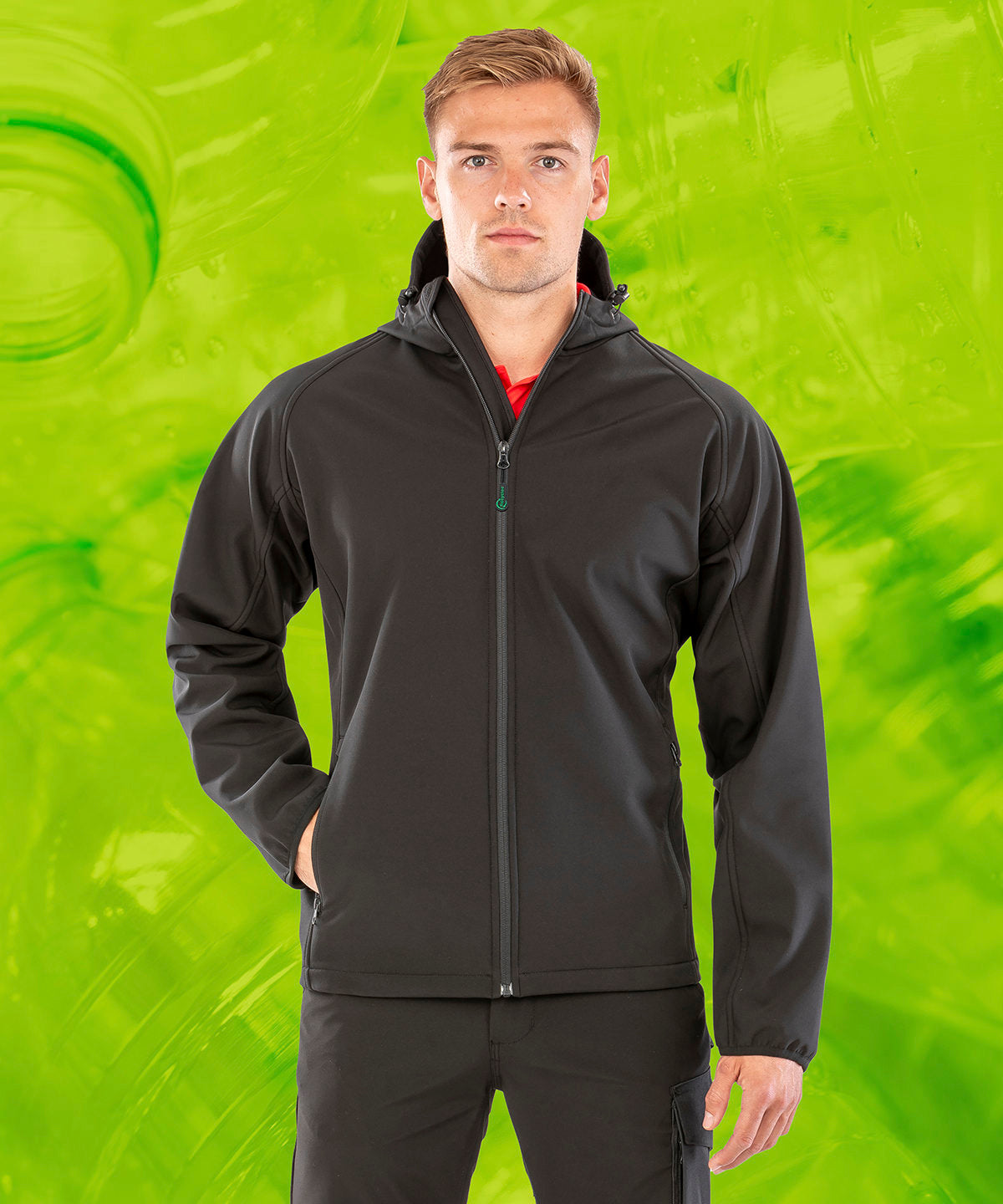 Result Genuine Recycled Recycled 3-Layer Printable Hooded Softshell