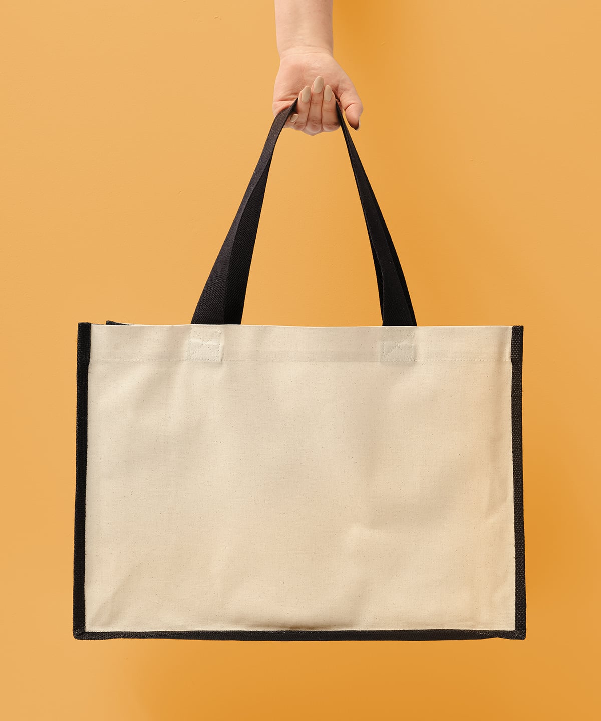 Nutshell® RL201 Jute Canvas Panel Shopper