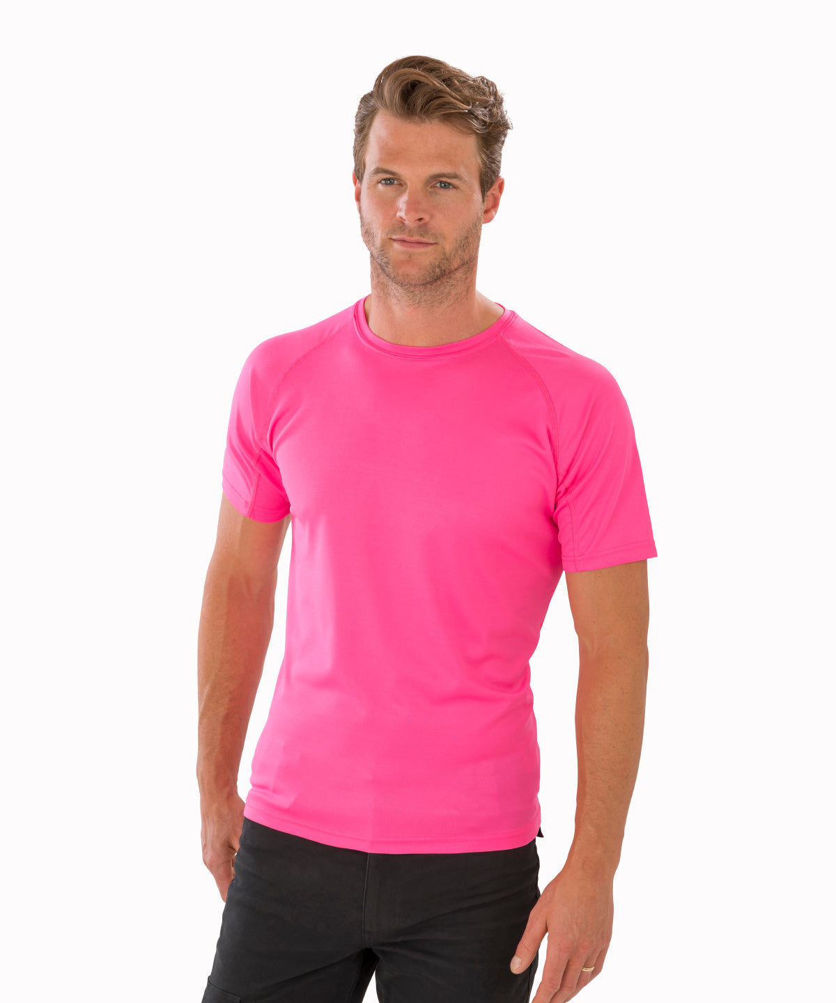 Spiro Performance Aircool Tee - Flo Pink