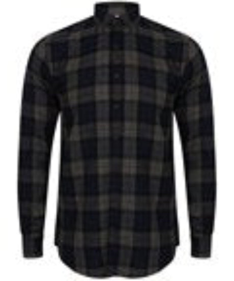 Sf Brushed Check Casual Shirt With Button-Down Collar