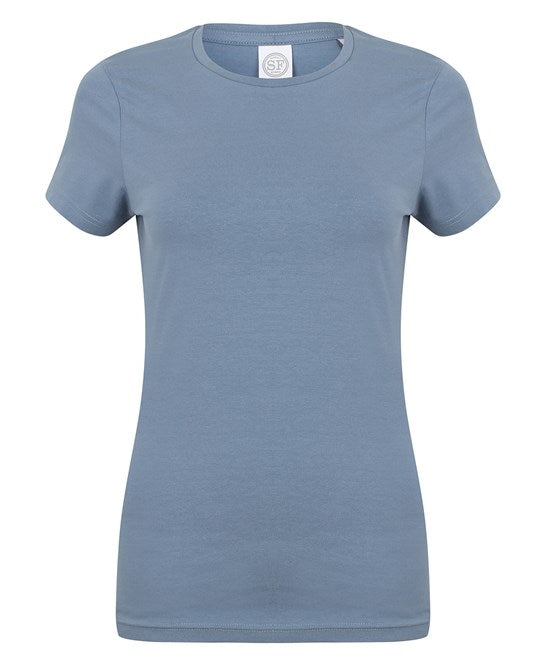 Sf Feel Good Women's Stretch T-Shirt - Stone Blue