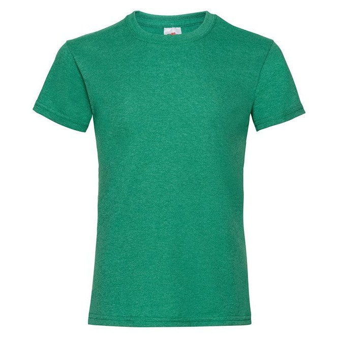 Fruit Of The Loom Girls Valueweight T - Retro Heather Green