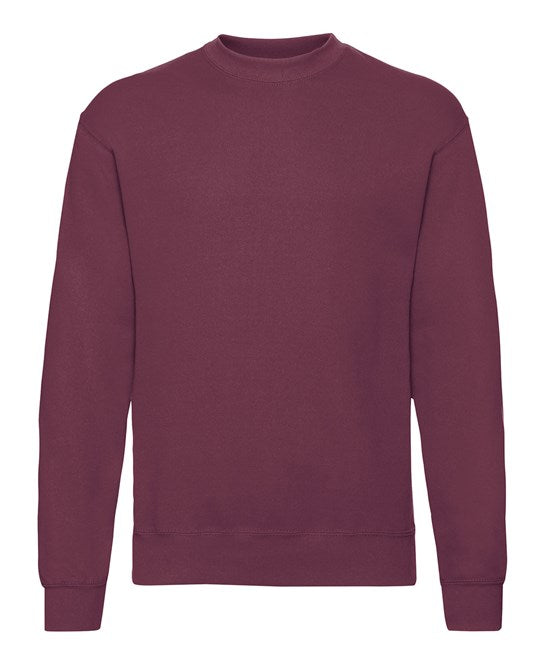 Fruit Of The Loom Classic 80/20 Set-In Sweatshirt - Burgundy*