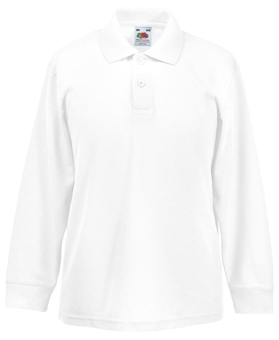 Fruit Of The Loom Kids Long Sleeve 65/35 Polo