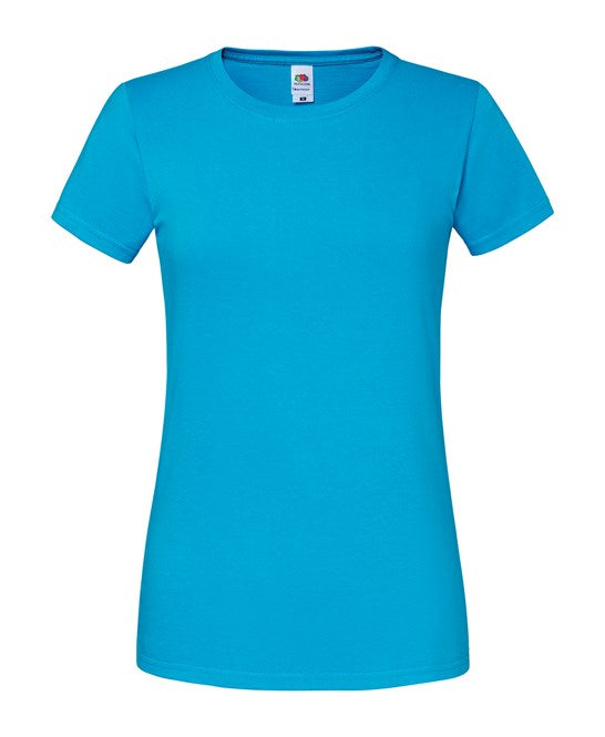 Fruit Of The Loom Women's Iconic 195 Ringspun Premium T-Shirt - Azure Blue