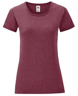 Fruit Of The Loom Women's Iconic T - Heather Burgundy