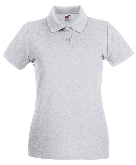 Fruit Of The Loom Women's Premium Polo - Heather Grey