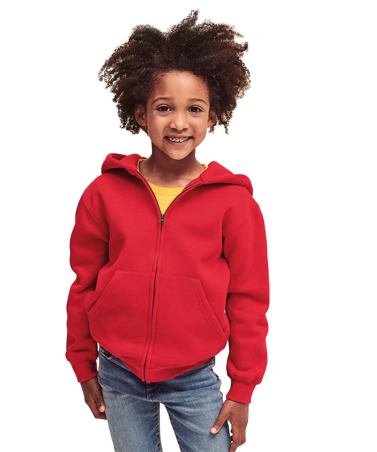 Fruit Of The Loom Kids Premium Hooded Sweatshirt Jacket