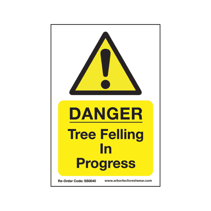 Arbortec Corex Safety Sign Tree Felling In Progress