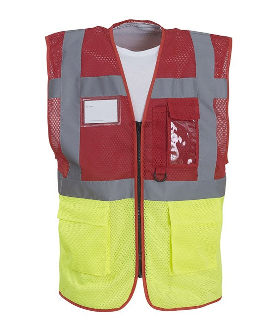 Yoko Hi-Vis Top Cool Open-Mesh Executive Waistcoat