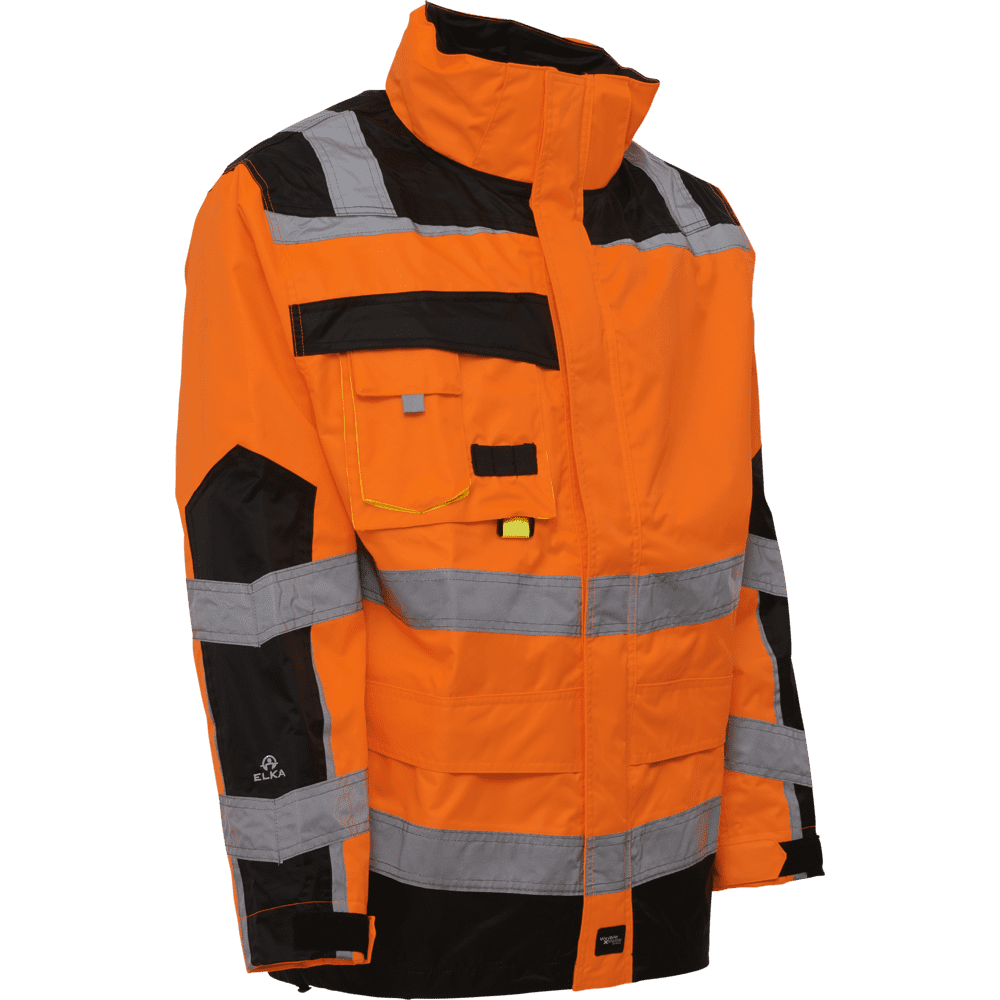 ELKA Visible Xtreme Jacket 086004R #colour_hi-vis-orange-black