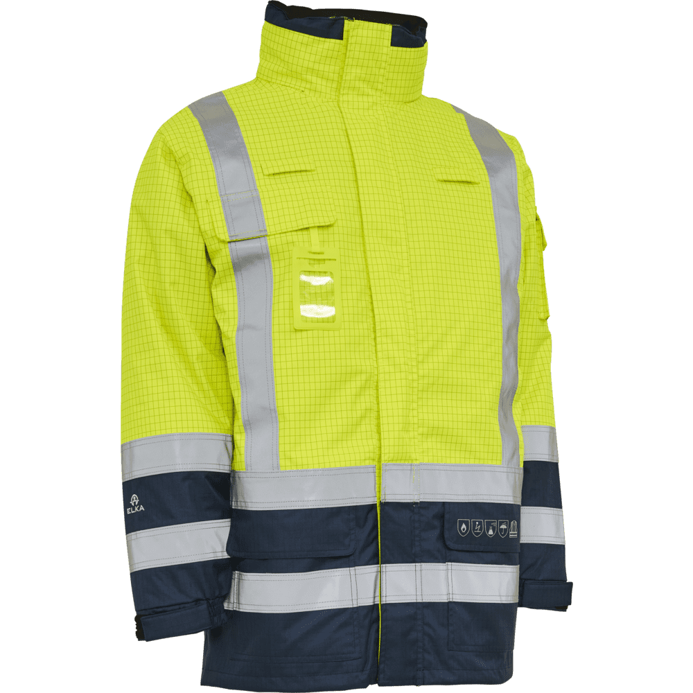 ELKA Securetech Multinorm Shell Jacket 086151R #colour_hi-vis-yell-navy