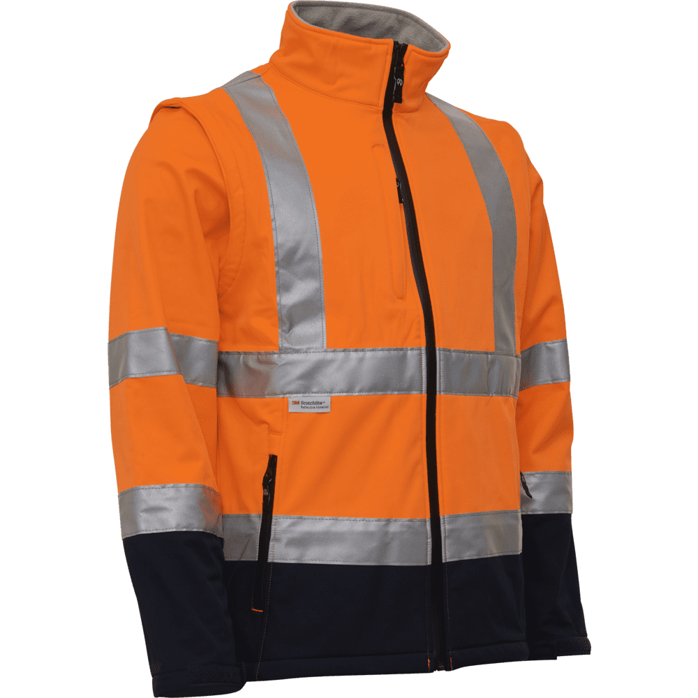 ELKA Visible Xtreme Softshell Jacket 086500R #colour_hi-vis-orange-navy