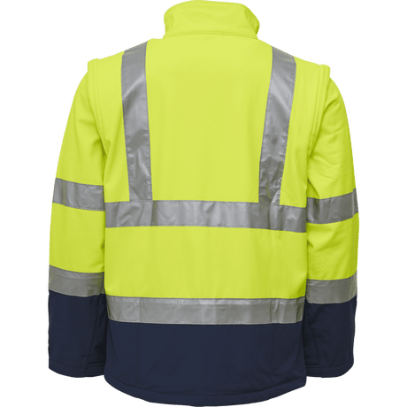 ELKA Visible Xtreme Softshell Jacket 086500R #colour_hi-vis-yell-navy