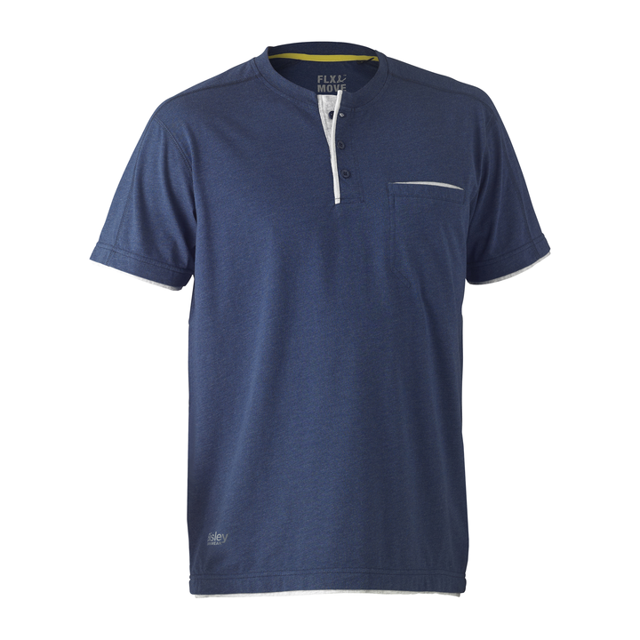 Bisley Flex & Move Cotton Henley T-Shirt