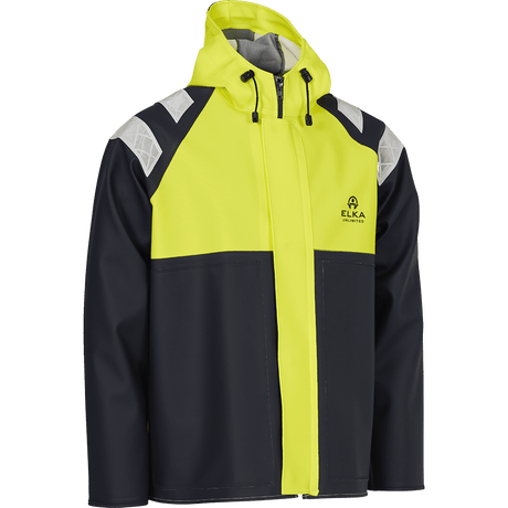 ELKA Unlimited Jacket with Zipper 179808 #colour_hi-vis-yell-navy