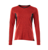 Mascot Accelerate Ladies COOLMAX Long-Sleeved T-shirt #colour_traffic-red-black