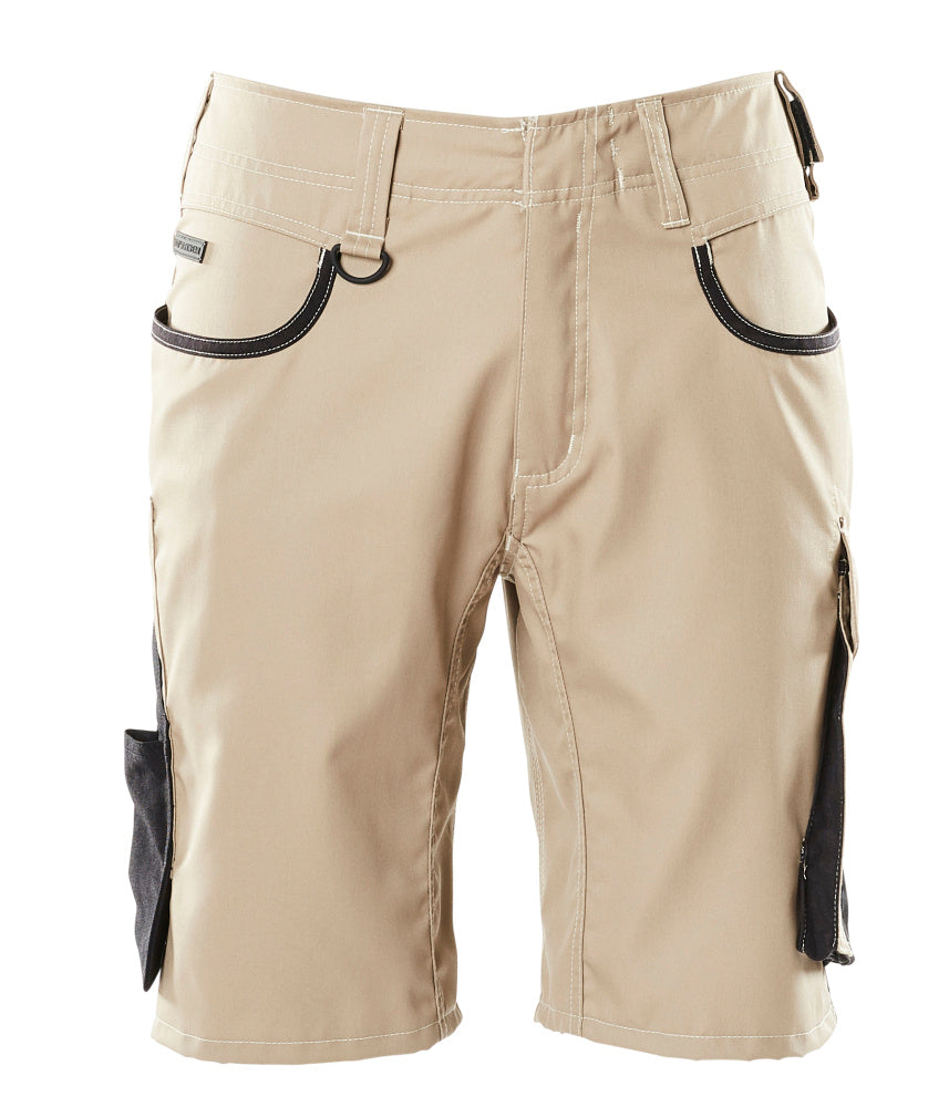 Mascot Unique Lightweight Shorts - Light Khaki/Black #colour_light-khaki-black