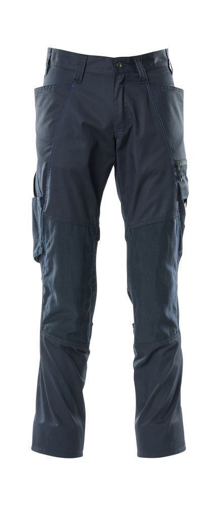 Mascot Accelerate Trousers with Kneepad Pockets - Dark Navy #colour_dark-navy