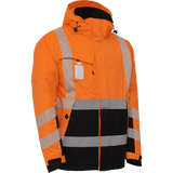 ELKA Visible Xtreme Stretch Winter Jacket 186100R #colour_hi-vis-orange-black