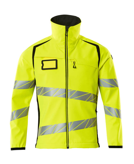 Mascot Accelerate Safe Softshell Jacket #colour_hi-vis-yellow-black