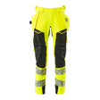 Mascot Accelerate Safe Trousers with Holster Pockets - Hi-Vis Yellow/Black #colour_hi-vis-yellow-black