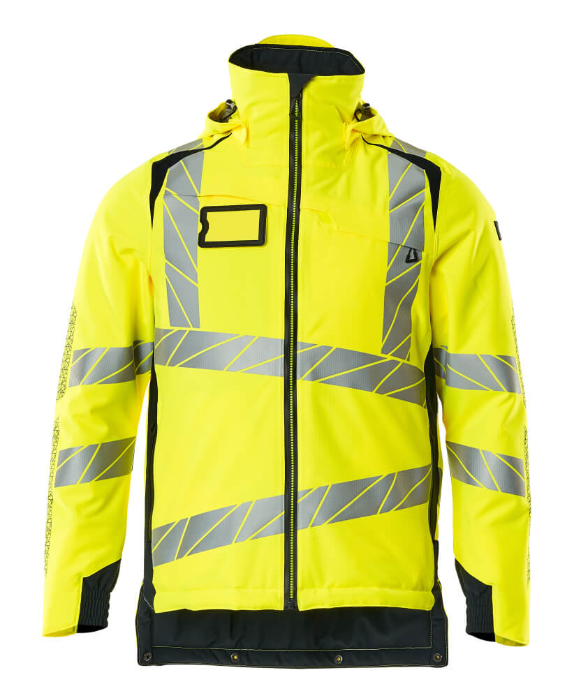 Mascot Accelerate Safe Lightweight Winter Jacket with CLIMascot - Hi-Vis Yellow/Dark Navy #colour_hi-vis-yellow-dark-navy