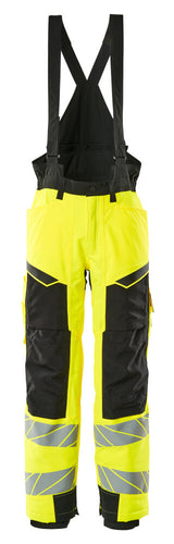 Mascot Accelerate Safe Winter Trousers with Kneepad Pockets #colour_hi-vis-yellow-black