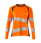 Mascot Accelerate Safe Ladies Fit Long-Sleeved T-shirt #colour_hi-vis-orange-dark-navy