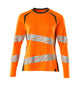 Mascot Accelerate Safe Ladies Fit Long-Sleeved T-shirt #colour_hi-vis-orange-moss-green