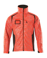 Mascot Accelerate Safe Softshell Jacket with Reflectors #colour_hi-vis-red-dark-anthracite